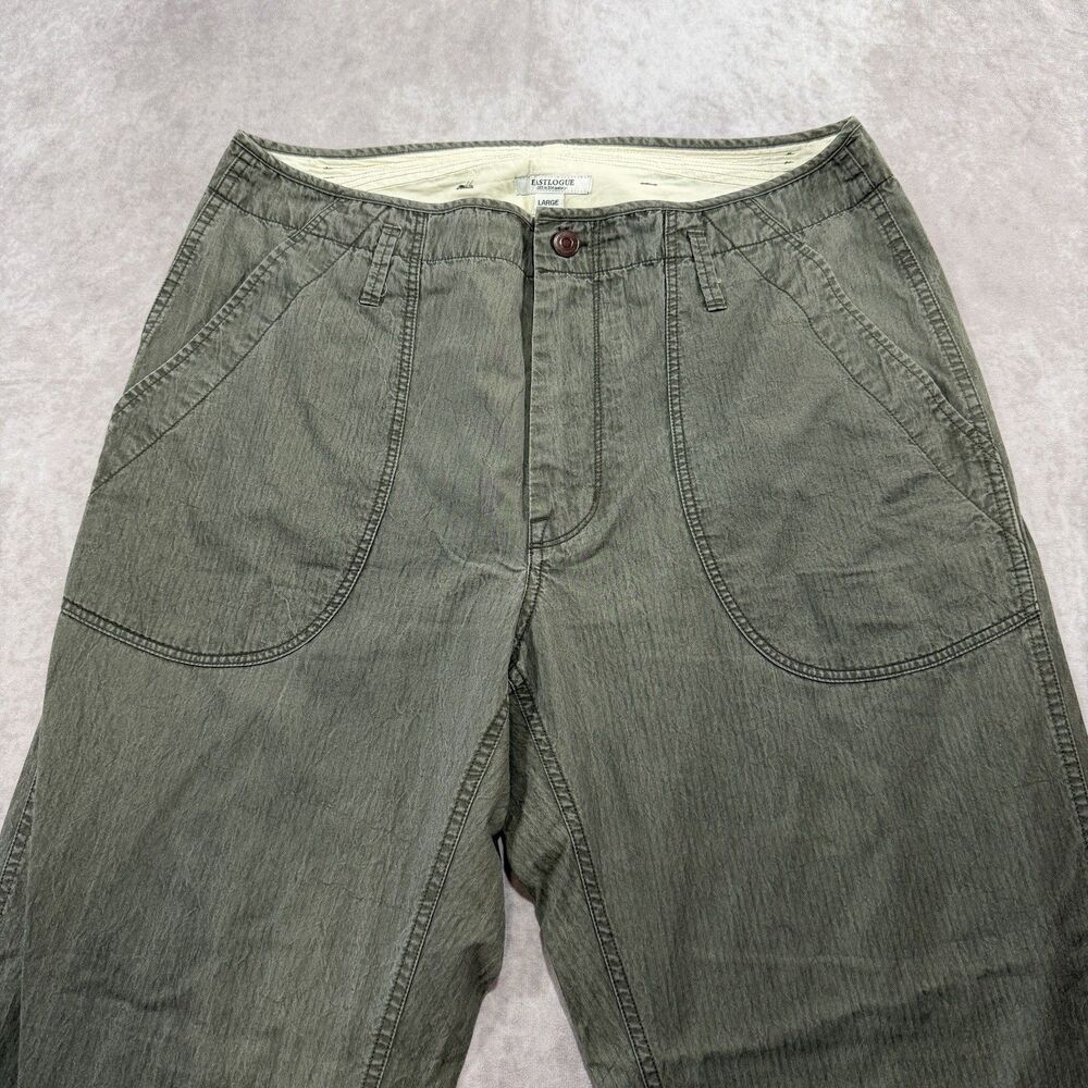 Eastlogue Utility Cotton Nylon Green Pants Size Large Rare Excellent Condition